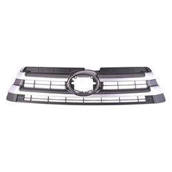 Toyota Highlander OEM Grille Matte Black/Gray With Painted Silver Bars - 531010E230