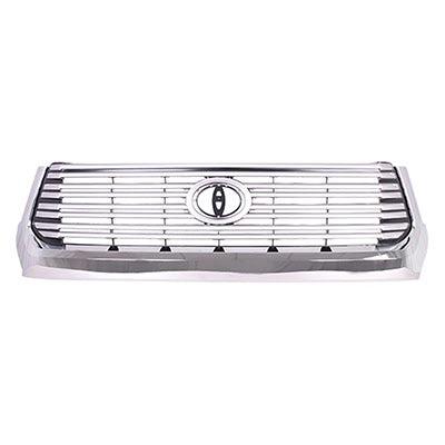 Toyota Tundra 4WD OEM Grille Painted Silver-Gray With Chrome Moulding 8Bars Limited Model - 531000C310