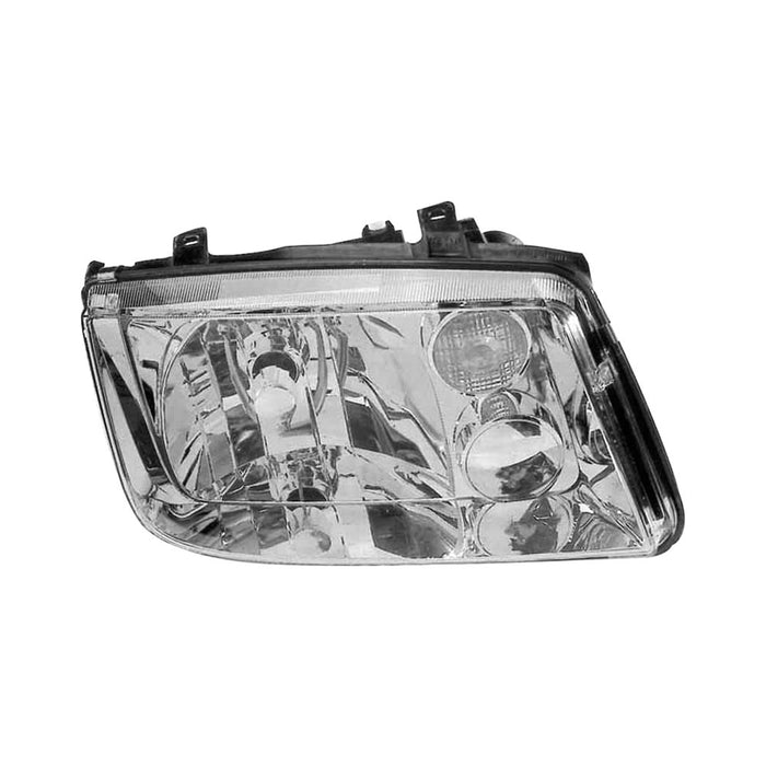 Volkswagen Jetta Passenger Side Headlight Assembly W/O Fog Lamps W/Bright Bezel Late Design Composite - VW2503115