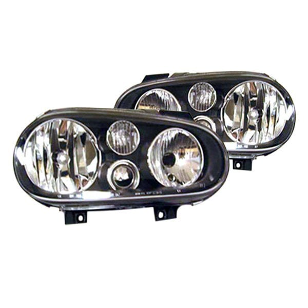 Volkswagen Cabrio/Golf Headlight Set Type 4 W/O Fog Lamps W/ Bezel Two Lamp Performance Set Performance Set - VW2505102