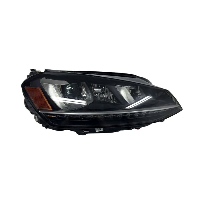 Volkswagen Golf R Passenger Side Headlight Lens Housing Xenon W/Curve Lighting W/Led Running Lamps - VW2519123