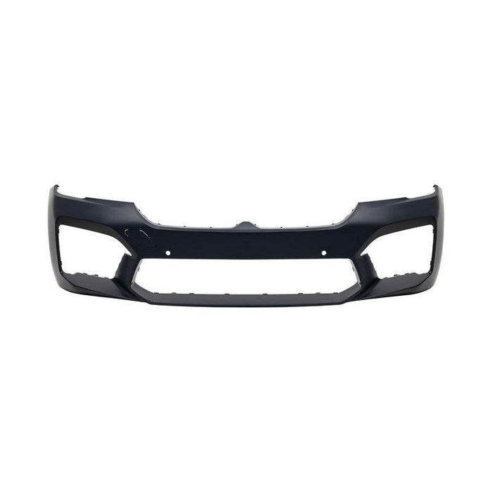 2021 New BMW M5 Front Bumper With Tow Hook Holes & Without Head Light Washer Holes & With Sensor Holes - BM1000540-Partify-Painted-Replacement-Body-Parts