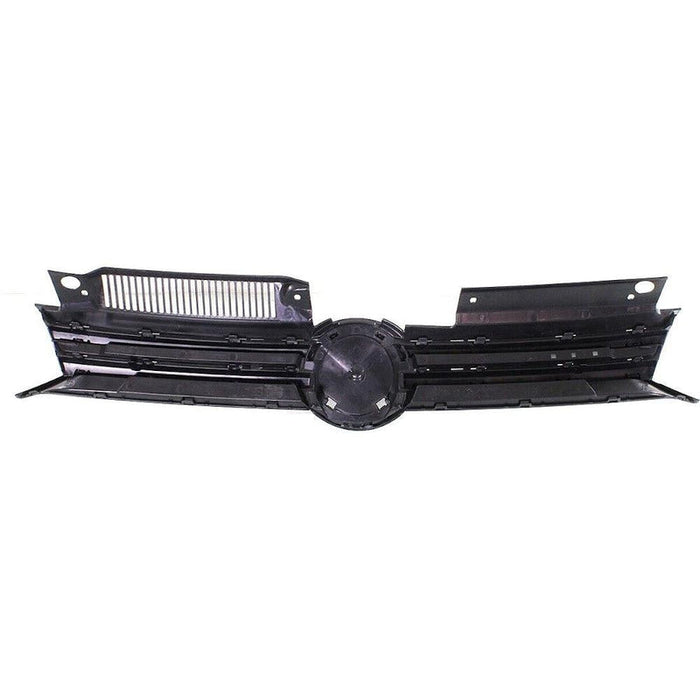 2010-2014 Volkswagen Golf Grille Black With Painted Black Molding - VW1200150-Partify-Painted-Replacement-Body-Parts