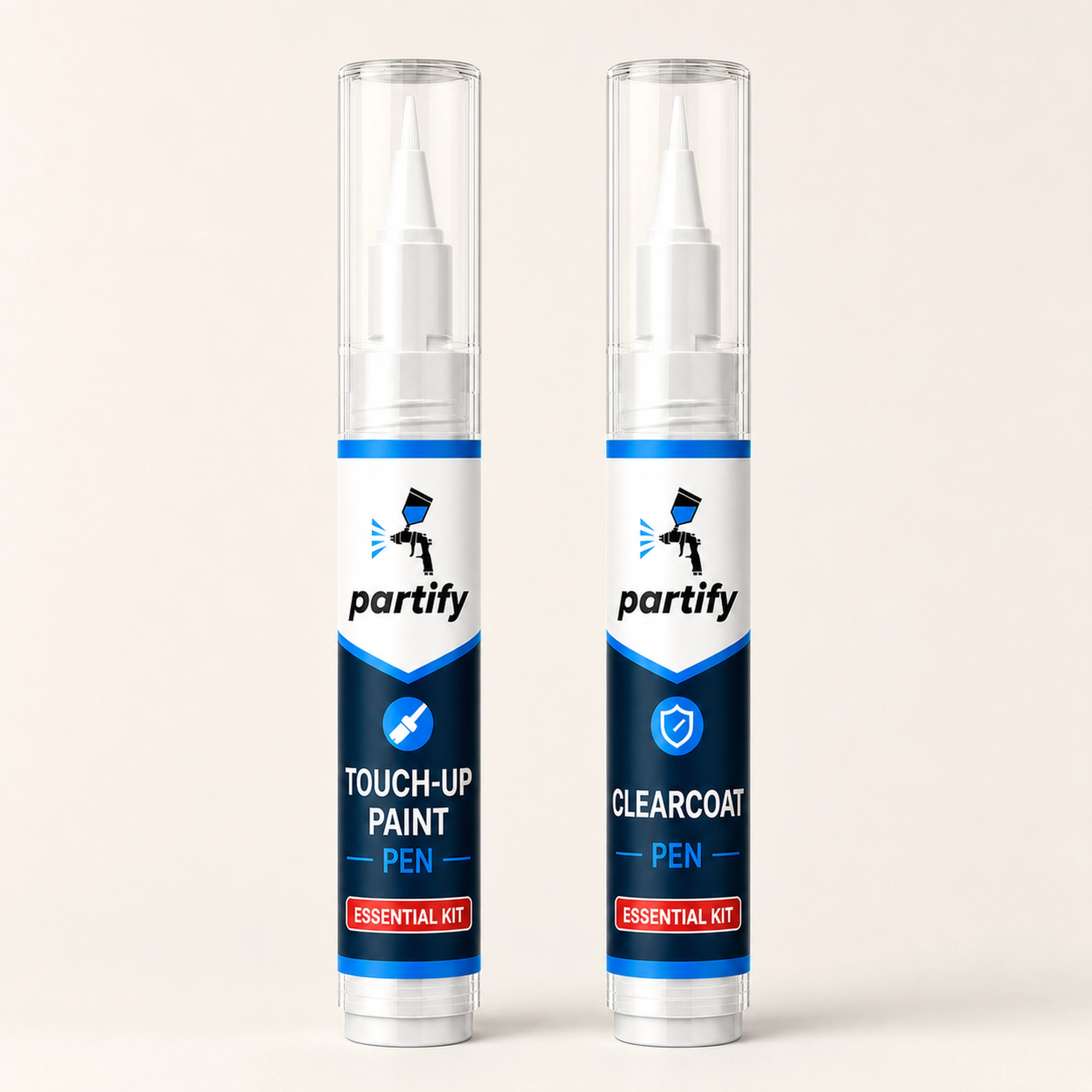 Partify Touch-Up Pen Essential Kit with factory-matched color and clearcoat pens